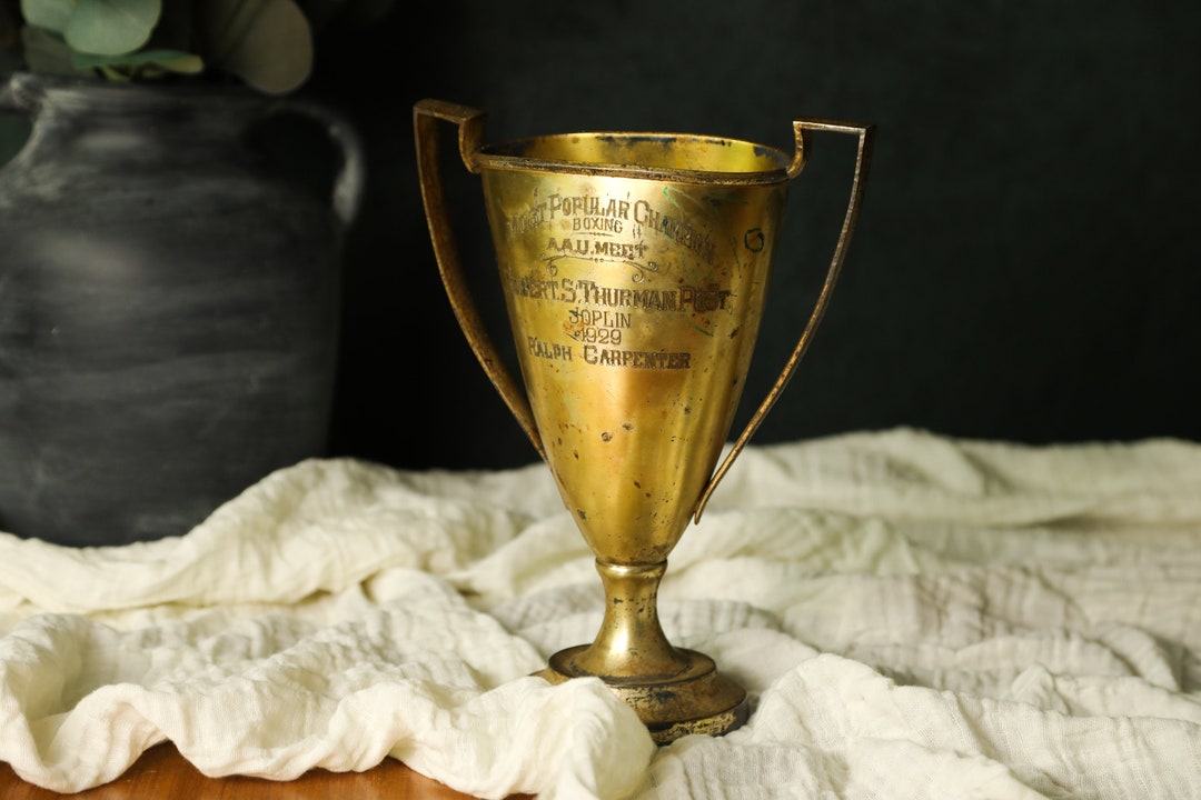 1929 Antique Boxing Trophy Cup Boxing Decorations Loving Cup Etsy