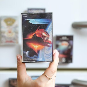 vintage 1980's 1990's and 2000's
 rock band cassette tapes turned refrigerator art magnet