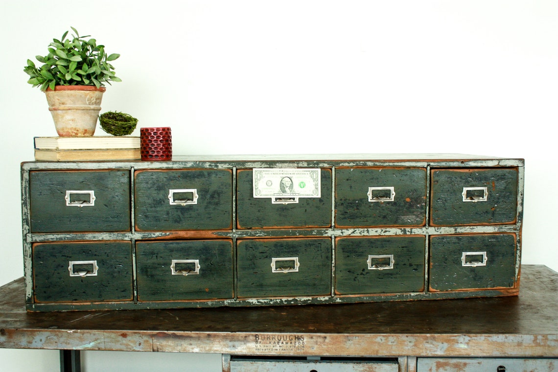 Gabinete de tienda general vintage cajones de boticario | Etsy