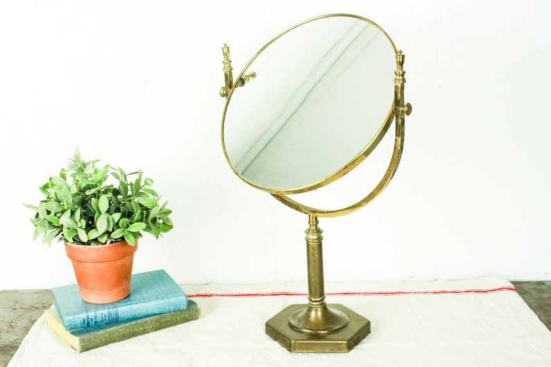 Vintage Bathroom Mirror for Vanities Pedestal Mirror Vintage Etsy