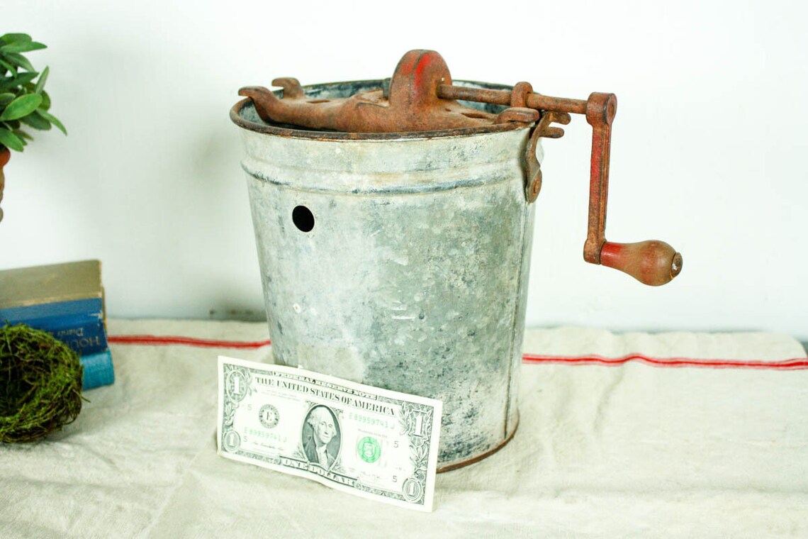 Vintage Ice Cream Maker Hand Crank Homemade Ice Cream Etsy