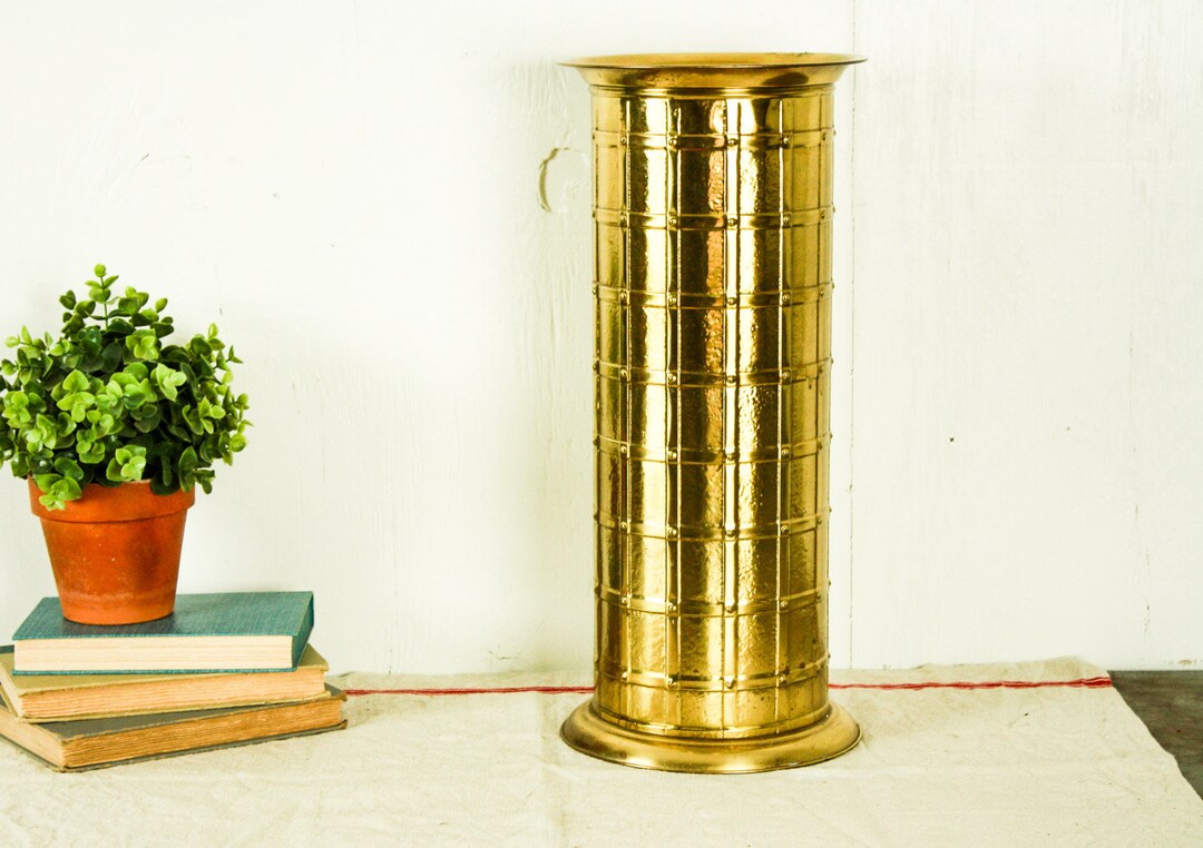 Vintage Brass Umbrella Holder Stand Vintage Umbrella Holder Etsy