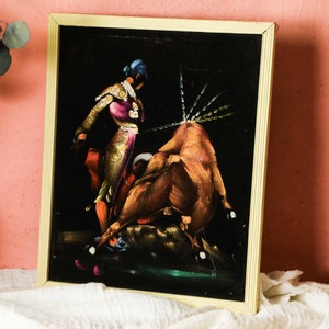 Vintage Black Velvet Matador and Flamenco paintings 23