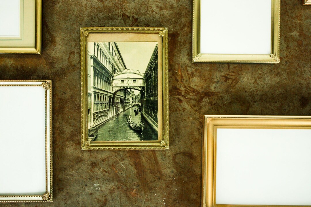 3 Vintage 5 X 7 Picture Frames, Vintage Brass Frames, Tabletop Frames