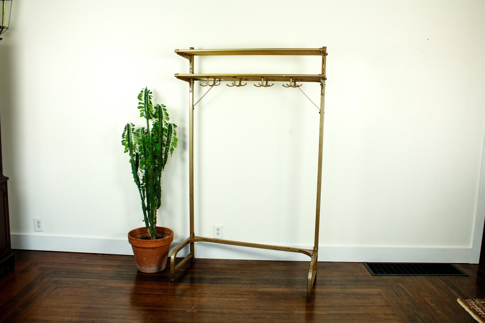 Vintage Clothes Rack Floor Coat Rack Loft Style Closet Rack Etsy