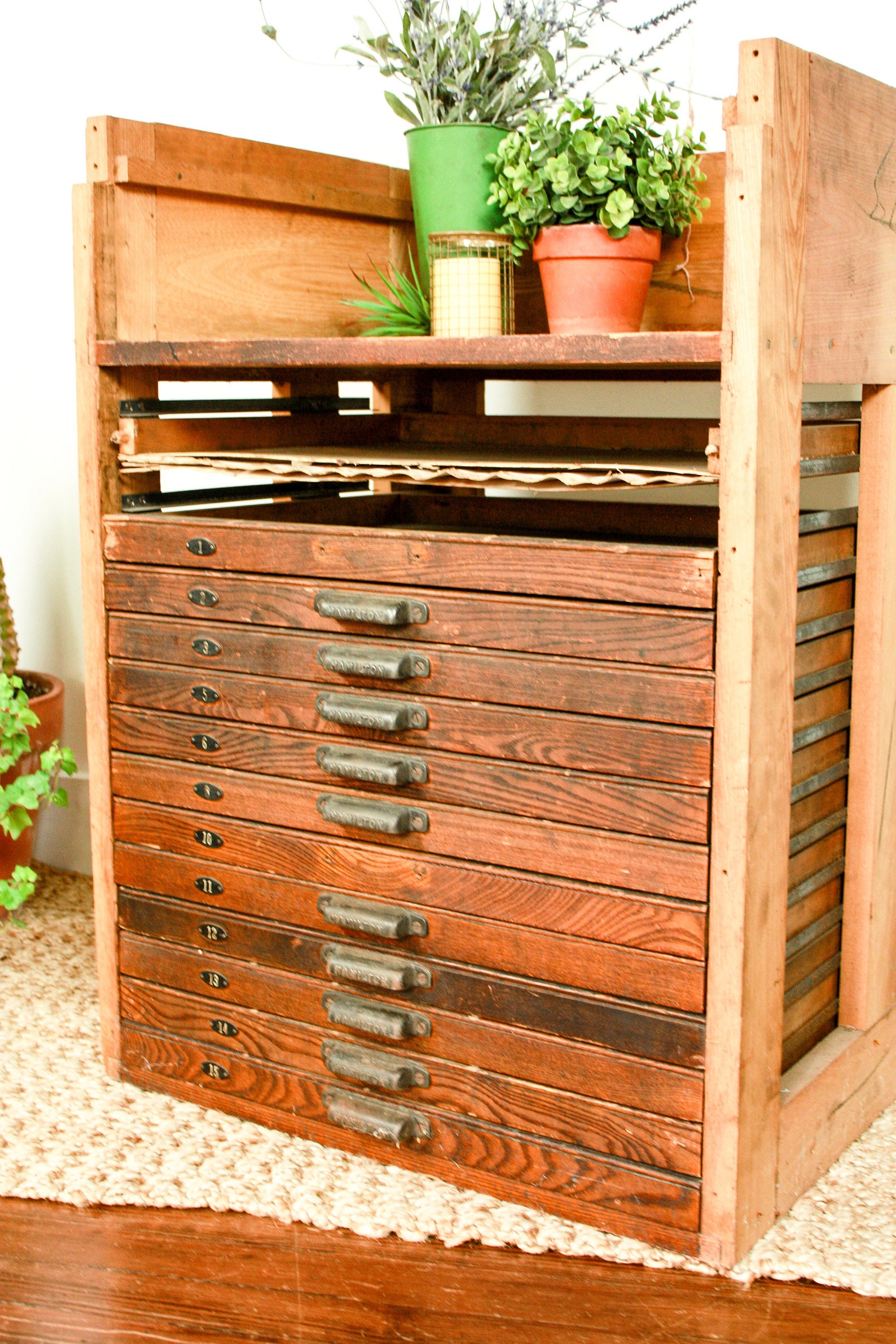 Vintage Hamilton Map Flat File Etsy