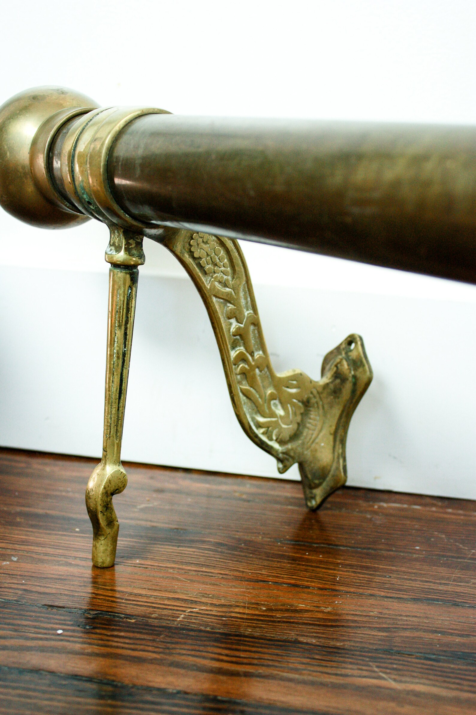 1800s Vintage Brass Foot Rail Complete Set Industrial Foot Etsy