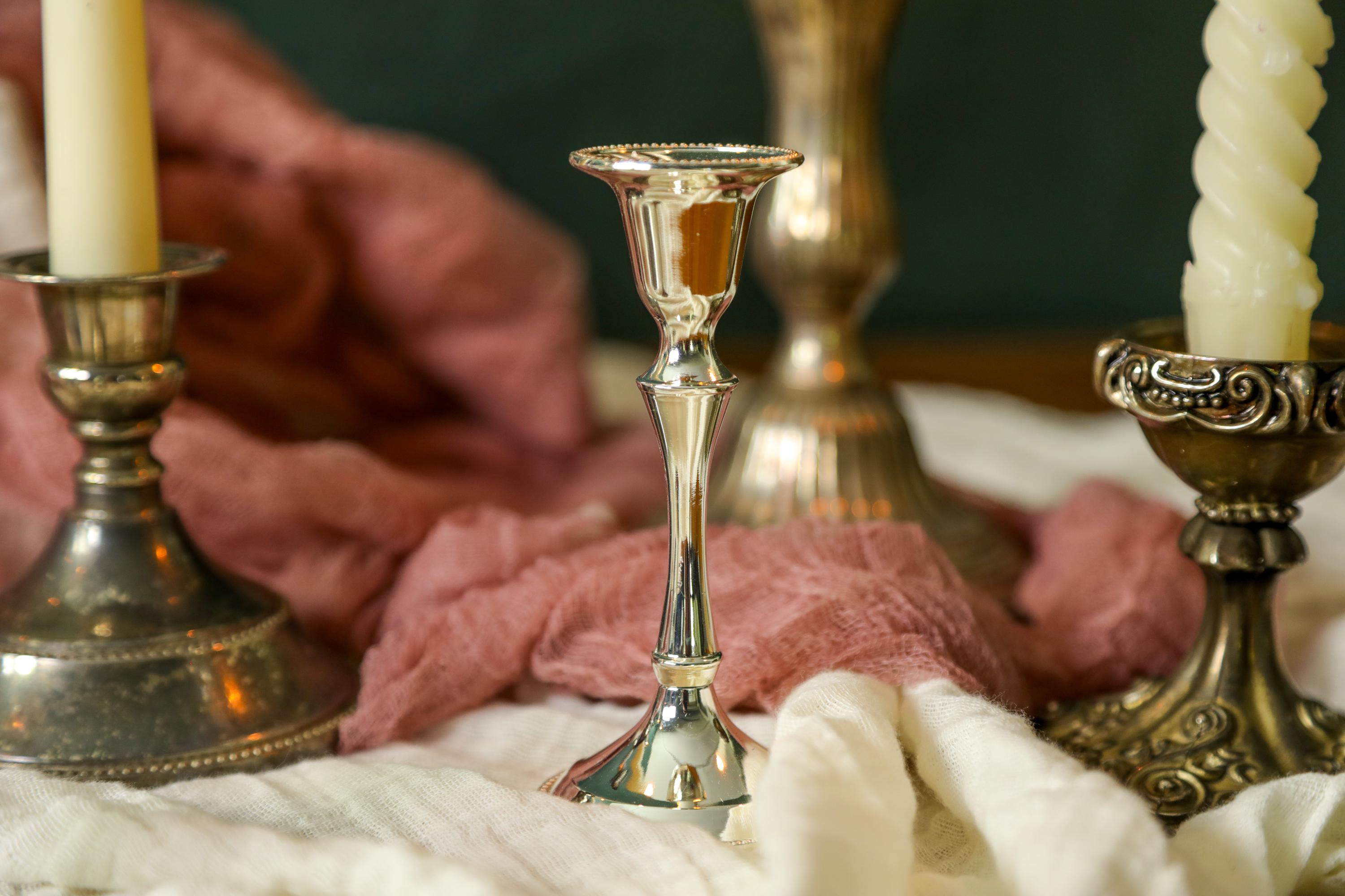 Candle Holder シルバー燭台ペア ヴィンテージ シルバー燭台 キャンドルスタンド キャンドルホルダー LCM 7297