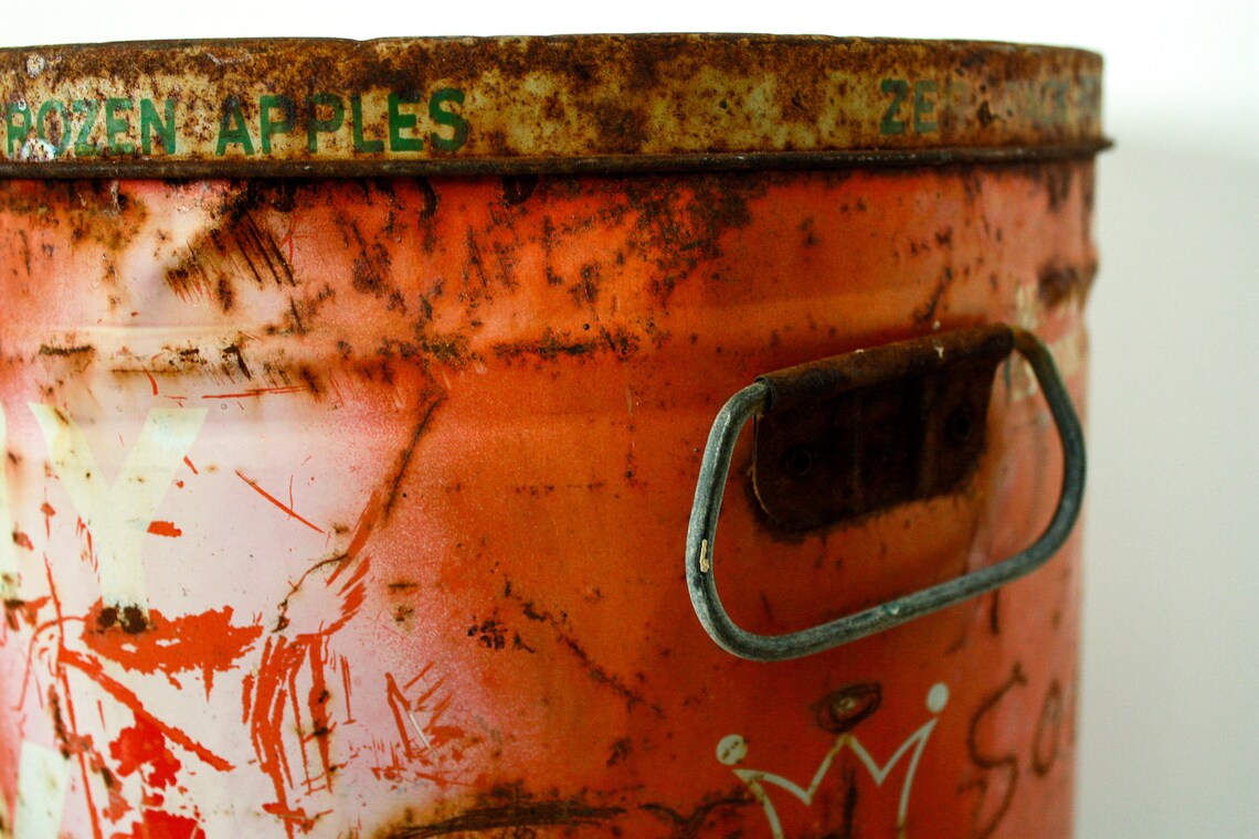 Vintage Metal Bucket Vintage Lard Bucket Lard Tin Farmhouse Etsy