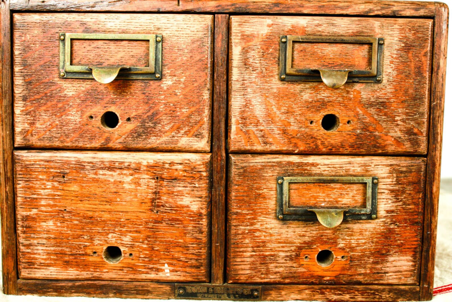Vintage 4 Drawer Card Catalog Apothecary Drawers Etsy