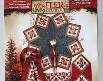Chicago Star quilt pattern by Fiber Mosaics, star quilt pattern, quilt pattern destash, vintage quilt pattern, traditional quilt pattern