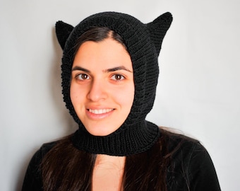 Cat balaclava hand made for adult