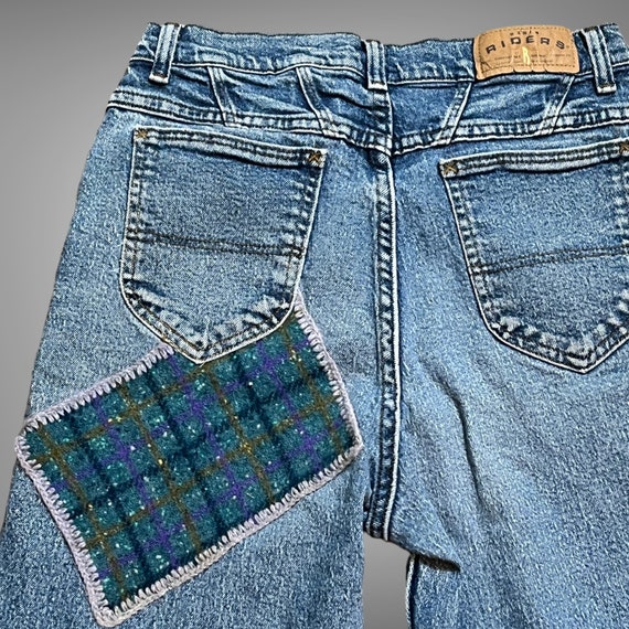 SALE: Nice Worn Reworked Patched LEE Riders Jeans… - image 5