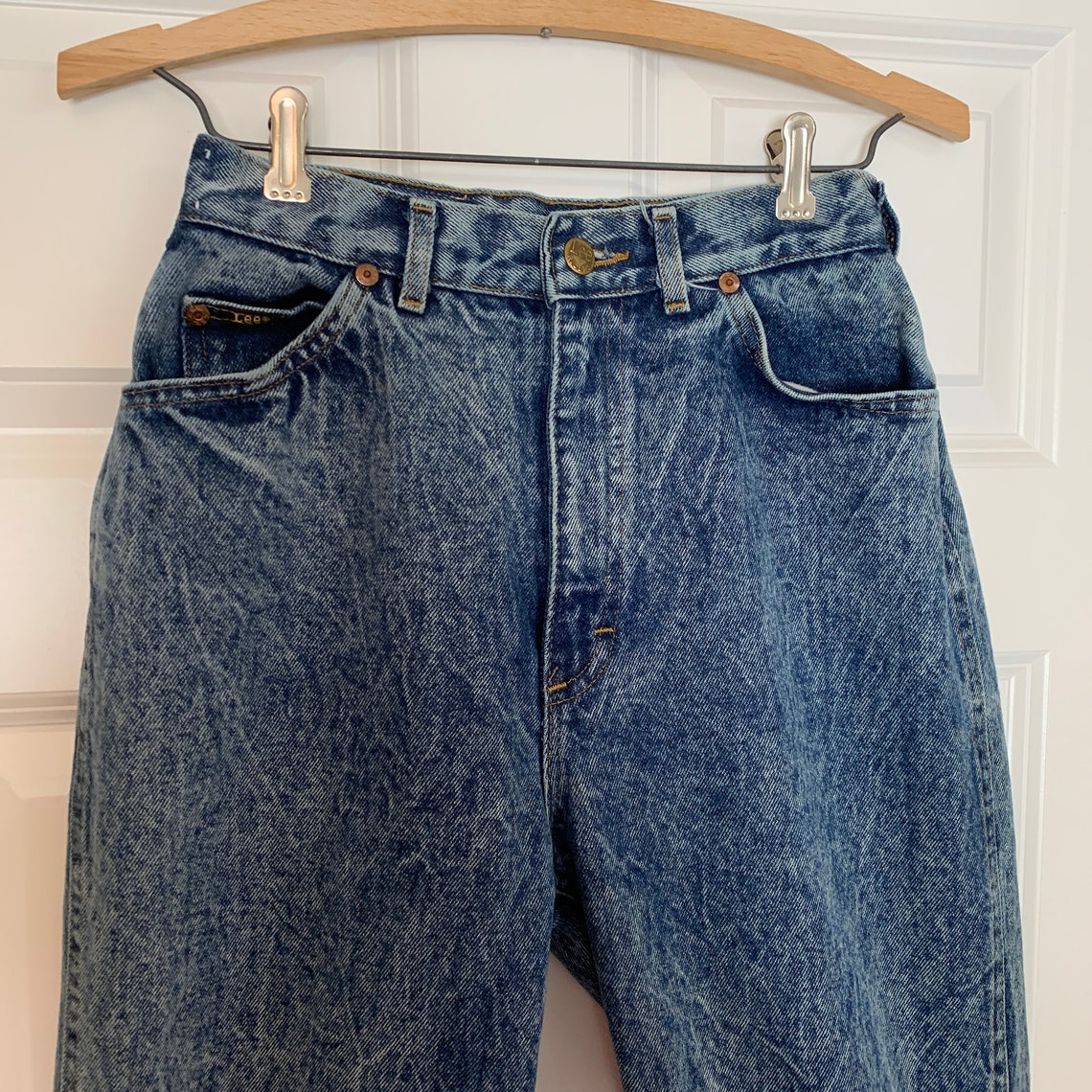 Vintage Acid Washed LEE High Waist Jeans 25W/28L 80s Mom | Etsy