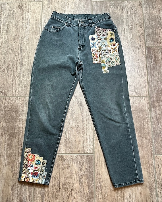 Nice Worn Reworked Patched Lee Riders Jeans 28X28,