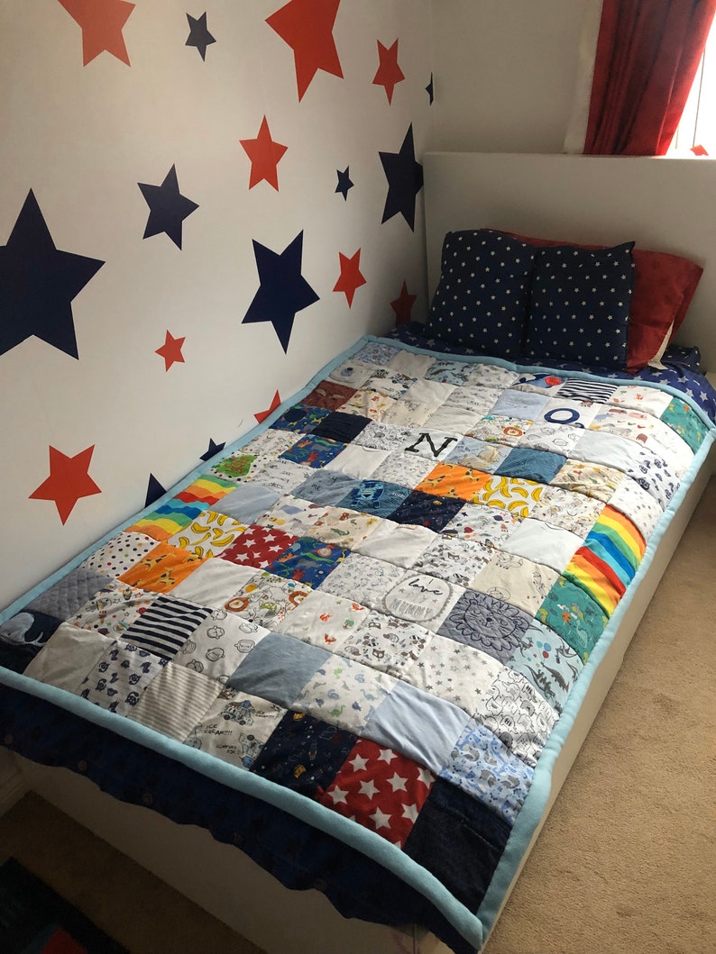 Keepsake Memory Blanket Memory Quilt Made From Baby Clothes Etsy UK