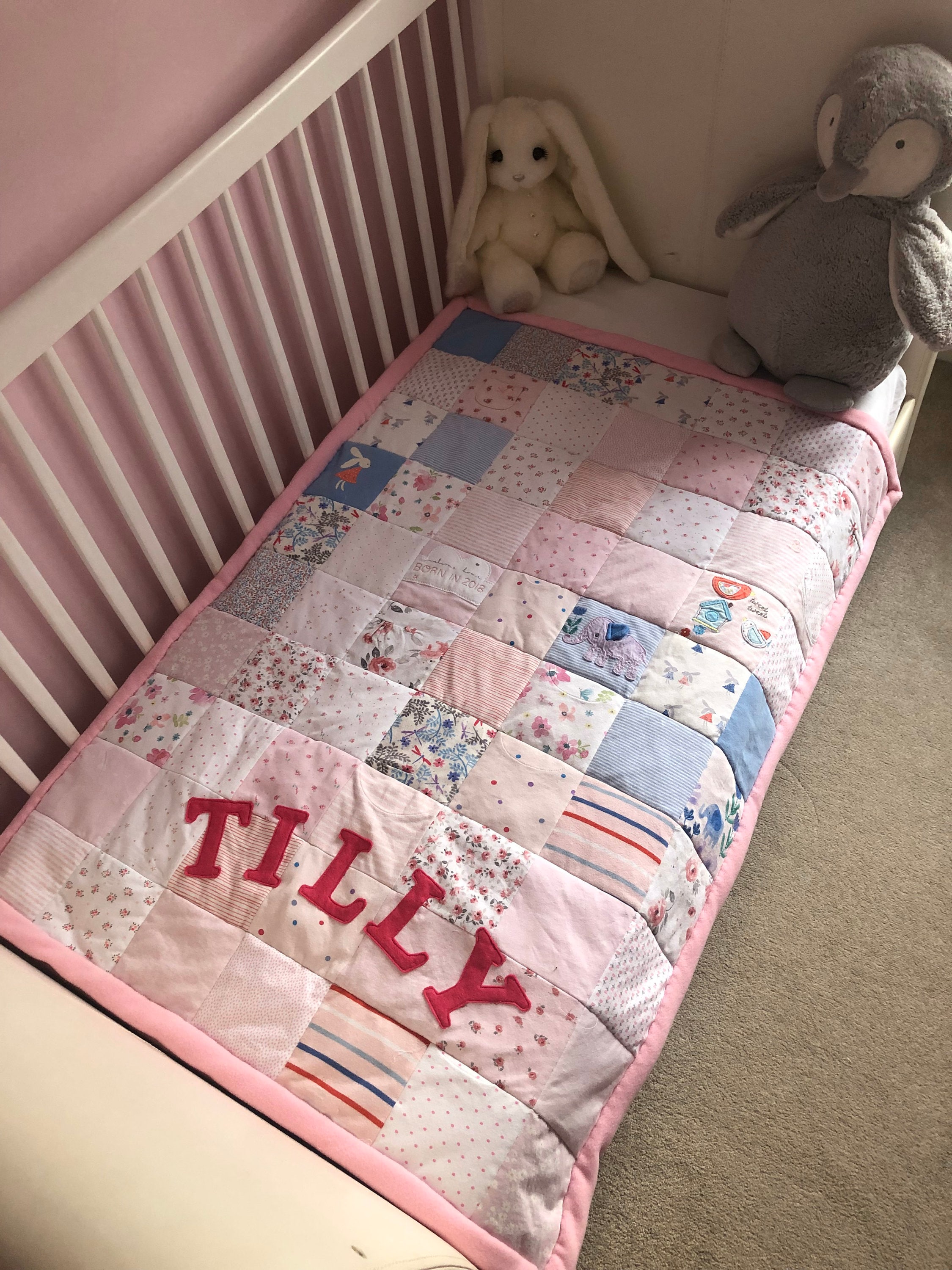 Keepsake Memory Blanket Memory Quilt Made From Baby Clothes Etsy UK
