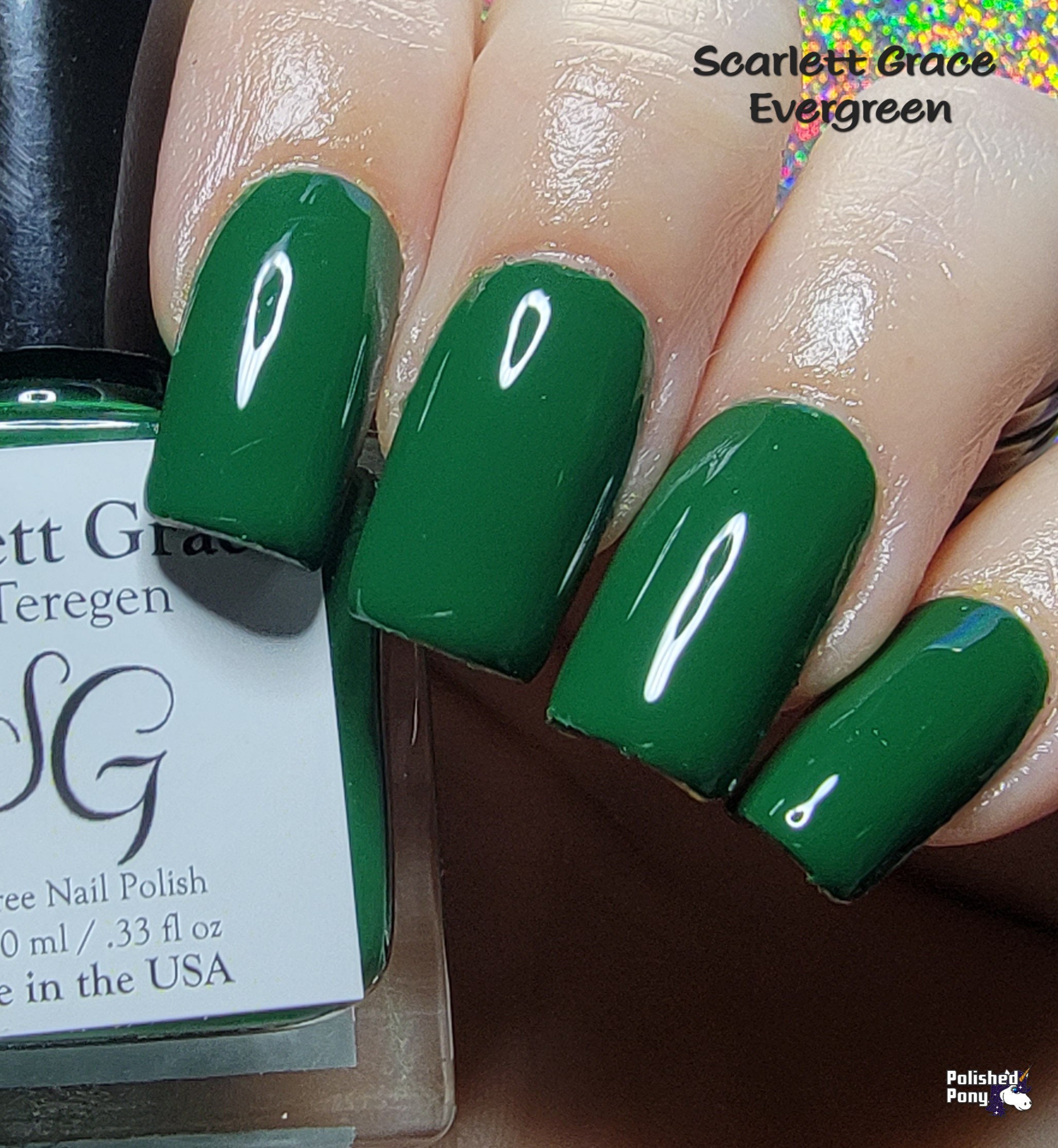 Evergreen Dark Green Nail Polish Vegan Etsy