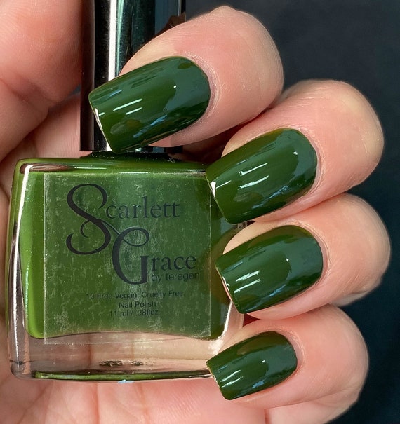 Moss-tini - Olive Green Nail Polish - Vegan - Cruelty Free - Etsy