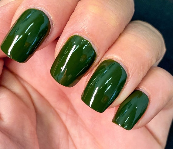 Moss-tini - Olive Green Nail Polish - Vegan - Cruelty Free - Etsy