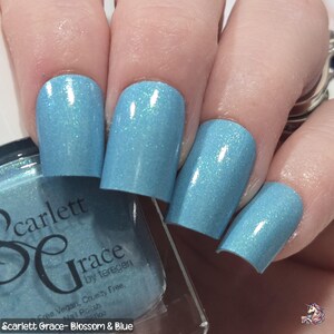 Blossom & Blue -Blue Shimmer Nail Polish