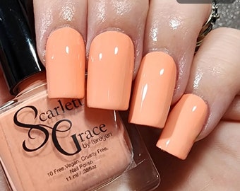 Pastel Orange Cream Nail Polish: "So Orange-inal" 10-Free Formula