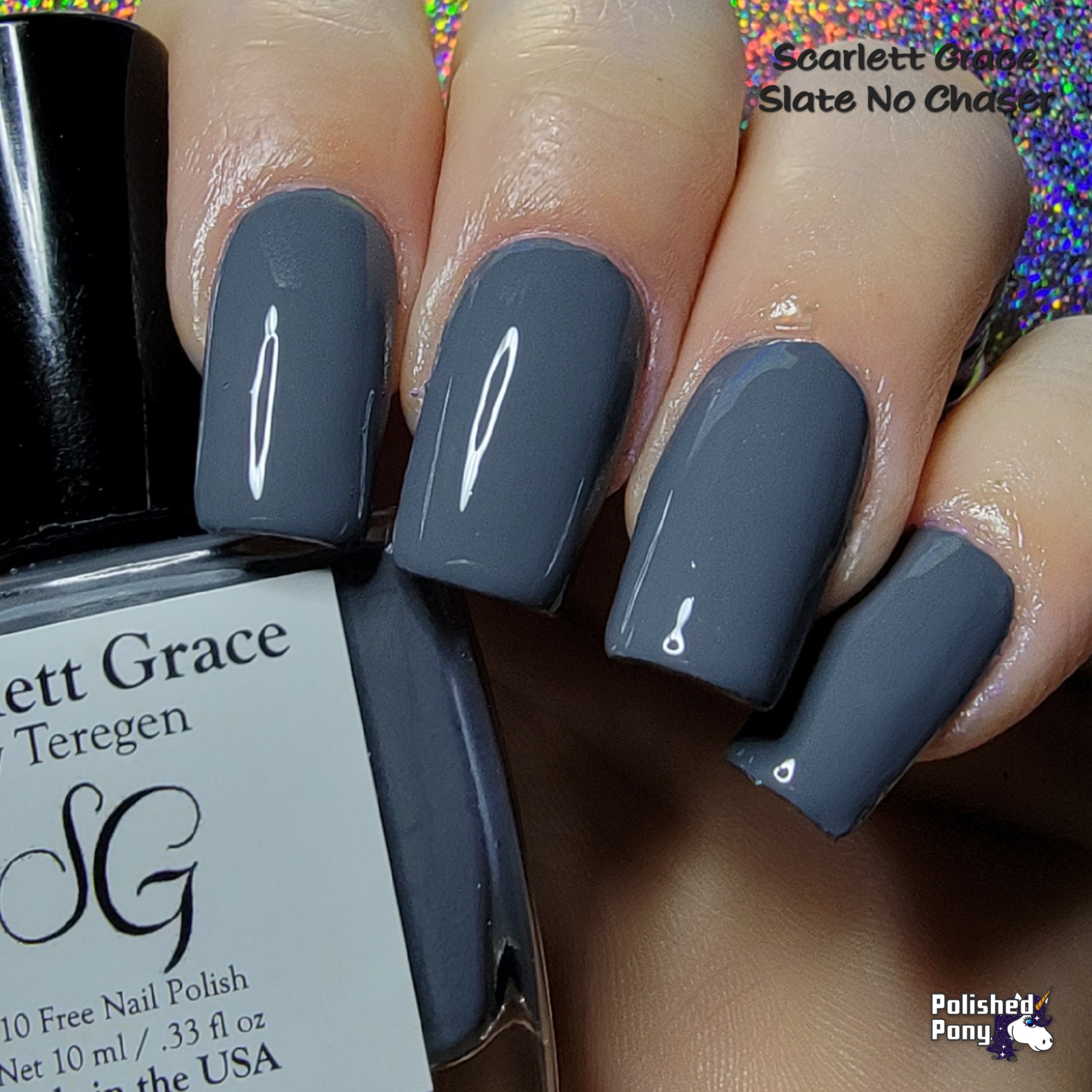 Buy The Harkoi Lacquer - Slate Blue Shimmer Online - Suspire