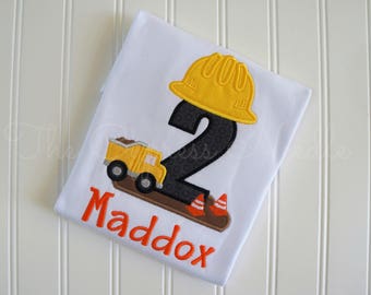 Construction Birthday Shirt, Construction Shirt, Birthday Shirt, Hard Hat Shirt, Dump Truck Birthday, Dump Truck Shirt, Construction Party