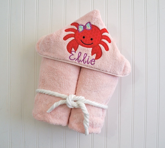crab hooded towel