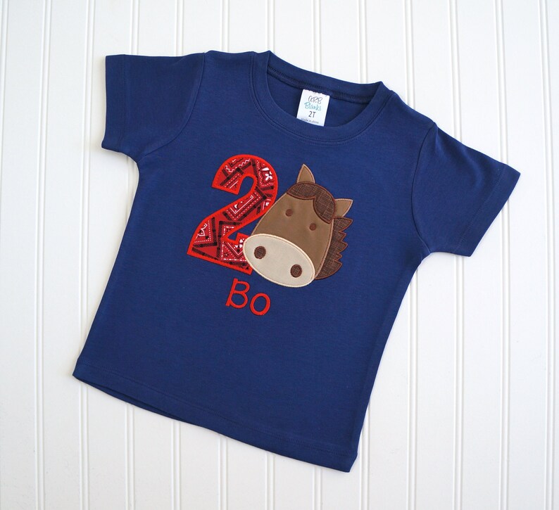 Horse Birthday Shirt Custom Horse Shirt Cowboy Birthday Etsy