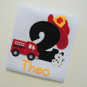 Firefighter Birthday Shirt, Fire Truck Birthday, Dalmatian Birthday Shirt, Fireman Dalmatian, Fireman Birthday, Fire Hat Shirt, Firetruck