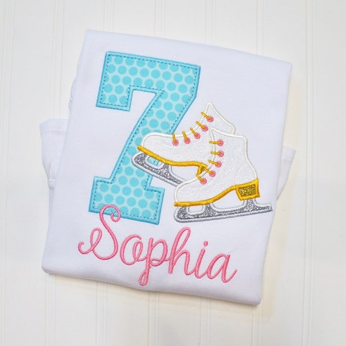 Personalized Ice Skating Birthday Shirt Etsy