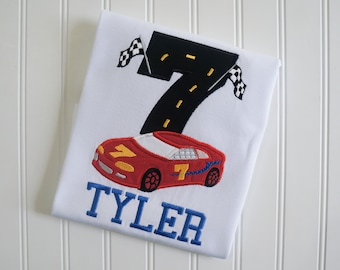 Race Car Birthday, Race Track Shirt, Racecar Birthday, Racetrack Birthday, Race Flag Shirt, Car Birthday Shirt, Birthday Shirt Boy, Racecar