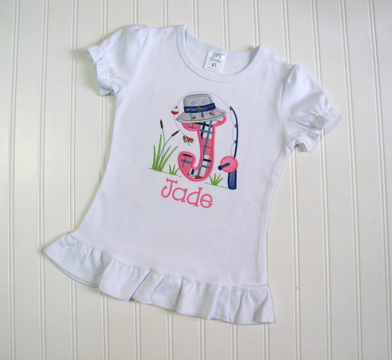 Girls Fishing Fishing Birthday Fish Birthday Shirt Girls Etsy