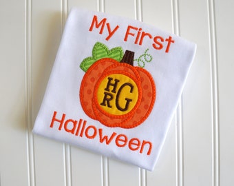Baby's First Halloween Shirt, My First Halloween Pumpkin