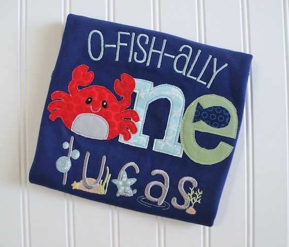 Under The Sea, Under the Sea Party, Crab Birthday Shirt, O fish ally one, Fishing Birthday Top, Under the Sea Crab, Sea Animal Birthday, Sea