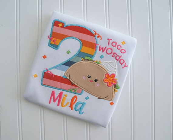 Girl Taco Birthday, Girl Taco Shirt, Taco Tuesday Top, Taco TWOsday, Taco Birthday Shirt, Fiesta Birthday Top, Fiesta Party Shirt, Taco Bout