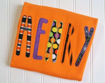 Custom Embroidered Halloween Shirt, Personalized Halloween Name Shirt