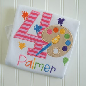 Painting Birthday, Paint Birthday, Artist Birthday, Painting Party, Paint Party Shirt, Artist Party Shirt, Paint Palette Shirt, Paint Brush