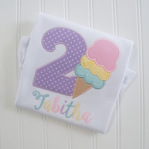 Ice Cream Cone Shirt, Ice Cream Party,  Ice Cream Shirt, Sweet One Party, Applique Shirt, Birthday Ice Cream, Ice Cream Birthday, Sweet