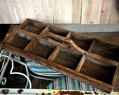 Bandeja madera vintage, cubos de madera, casa Vintage, carrito de madera rústica, jardín Vintage almacenaje, jardín rústico, de madera caja de herramientas