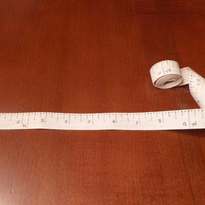 54" French Ell Hand-Numbered Linen Tape Measure w/ Antique Markings Measurements ~ "Old Fashioned" Style for Colonial Reenacting (SA-LMF)