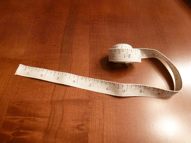 36" Hand-Numbered Linen Tape Measure ~ "Old Fashioned" Style for Colonial Revolutionary War or Civil War Reenacting (SA-LM) image 1