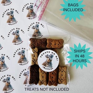 Custom Dog Treat Wedding Favor Stickers and Treat Bags, Dog Birthday Party, Personalized Doggie  Bag Labels, Pet Photo Portrait