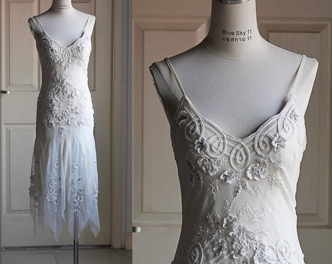 Enchanted Fairy Embroidered Dress in White
