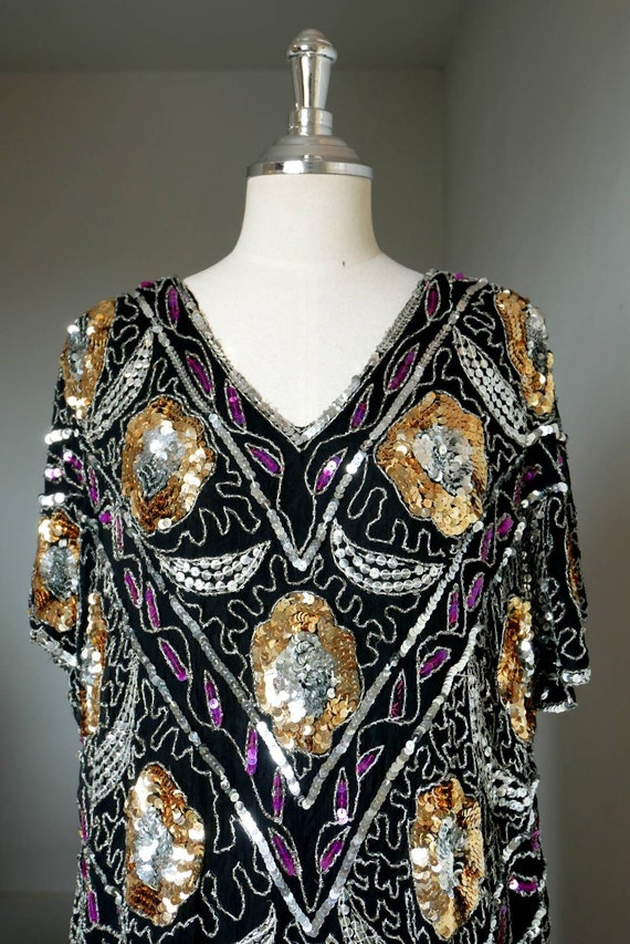 1970' Bohemian sequin dress