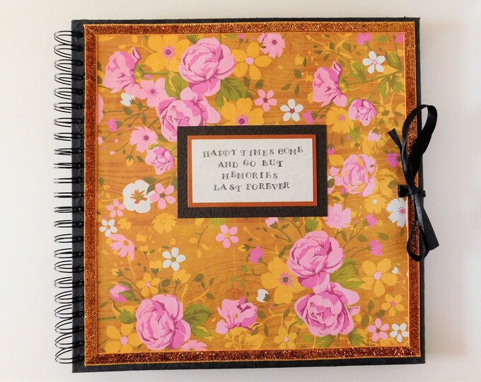 Large Scrapbook Photo Album, 12 X 12 Black Sketchbook, Travel Scrapbook