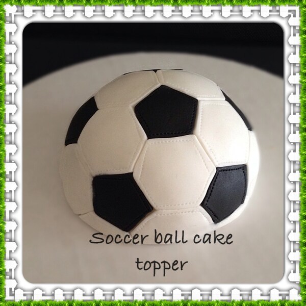 Soccer ball cake topper