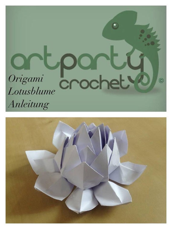 Items Similar To Artparty Origami Lotus Flower Diagram