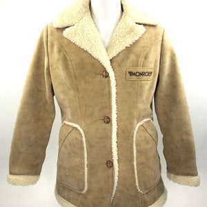 Womans Rancher Jacket Faux Shearling Marlboro Monroe Shocks Vintage 70s Medium